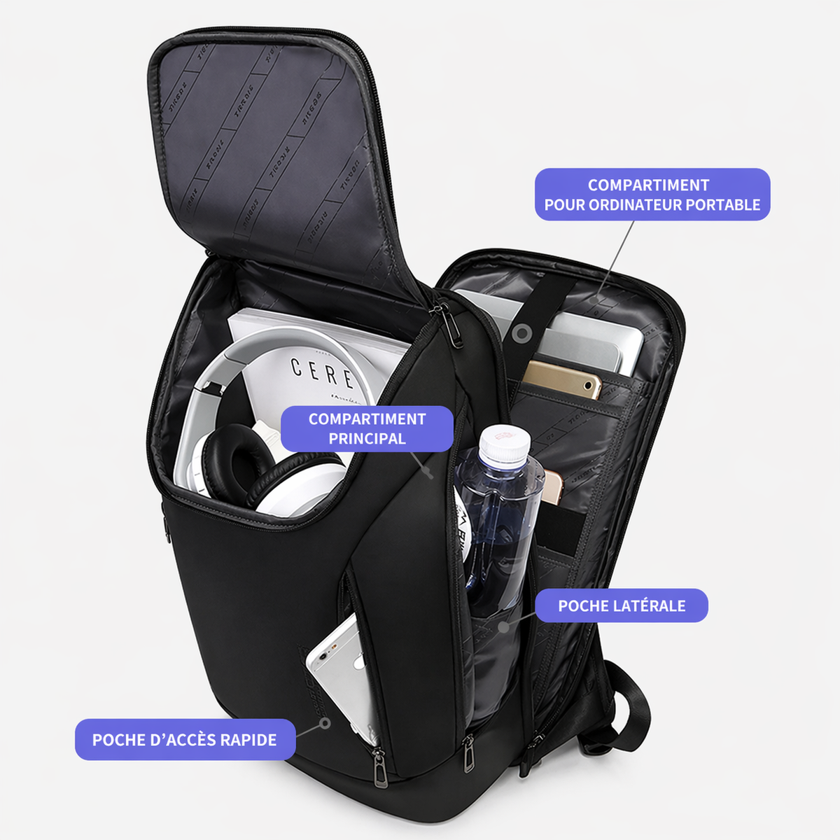 Sac à dos ordinateur 17 pouces port USB