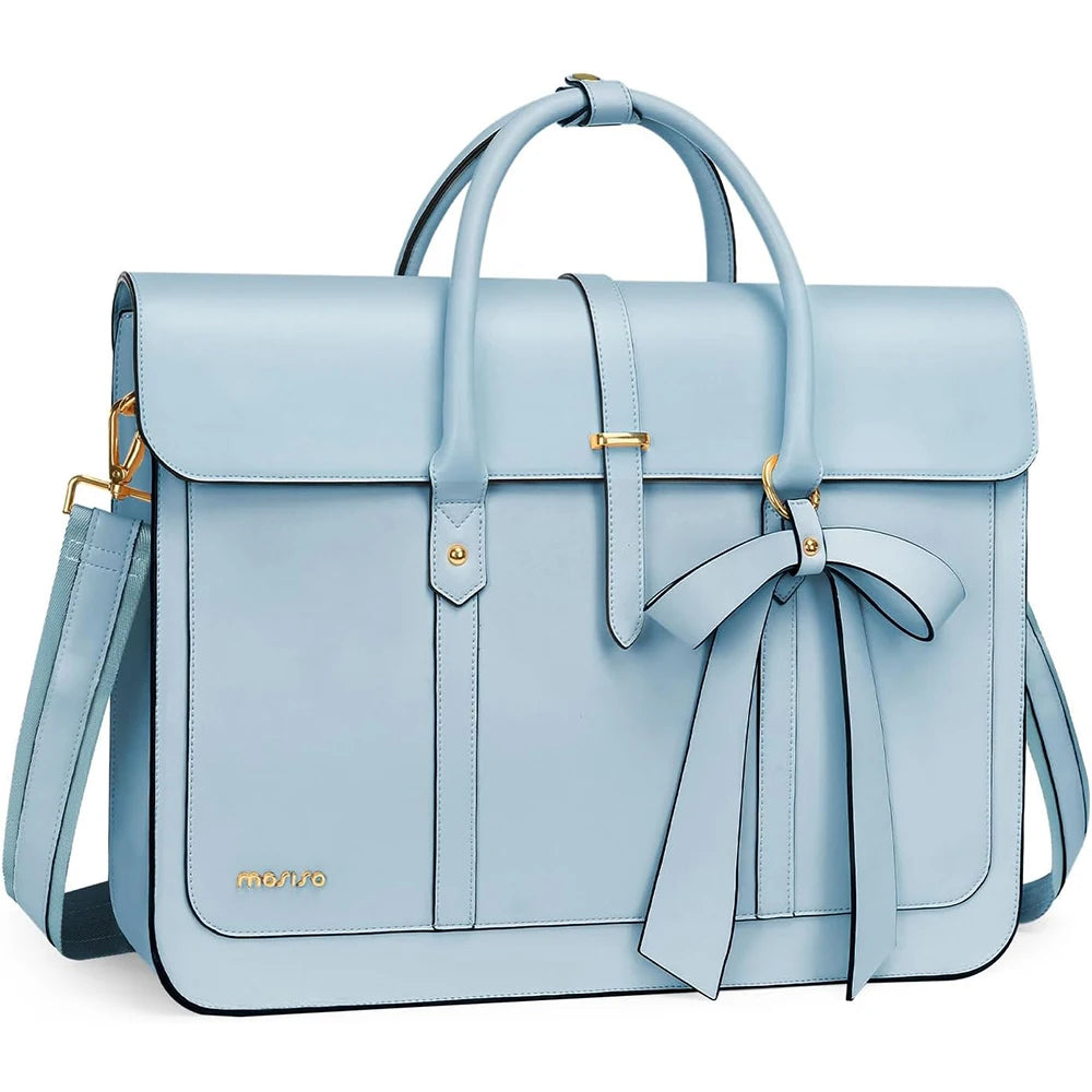 Sacoche ordinateur cuir vert 16 pouces