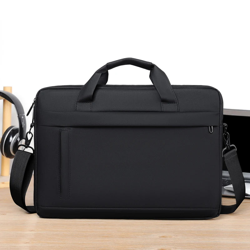Sacoche ordinateur simili-cuir 14 pouces professionnel haut de gamme