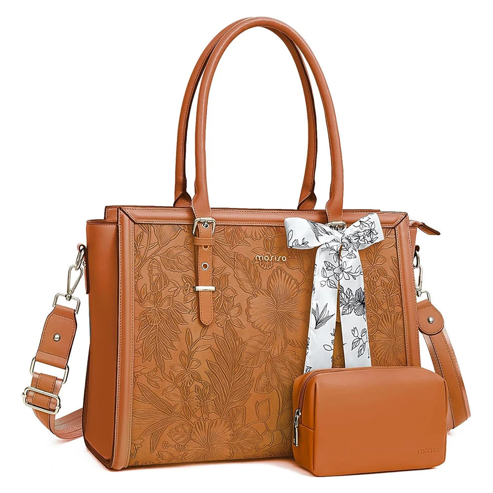 Sac ordinateur femme cuir 17 pouces ergonomique et léger