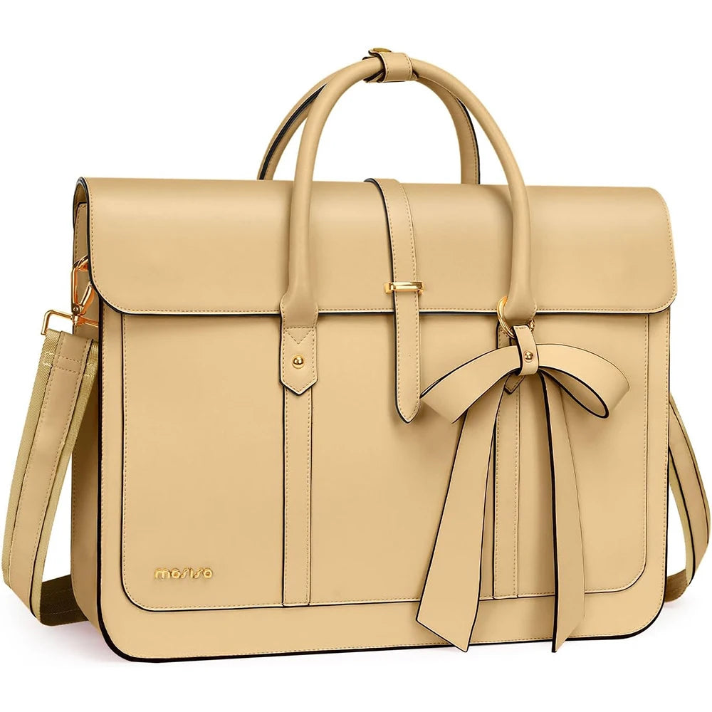Sacoche ordinateur cuir vert 16 pouces