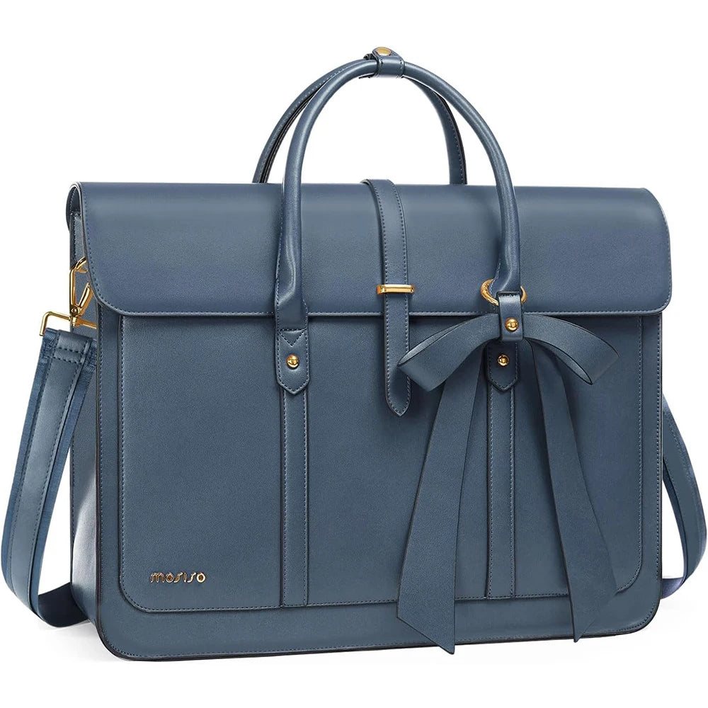 Sacoche ordinateur cuir vert 16 pouces