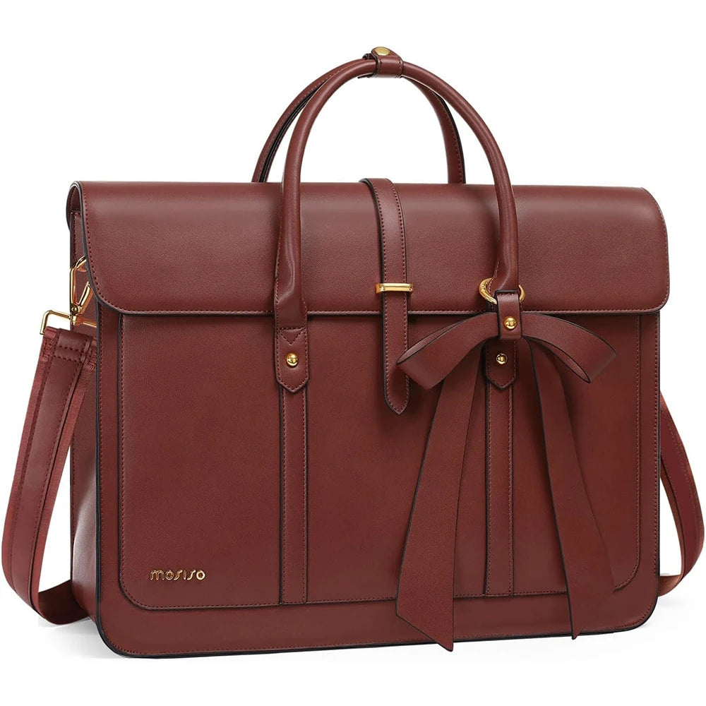 Sacoche ordinateur cuir vert 16 pouces