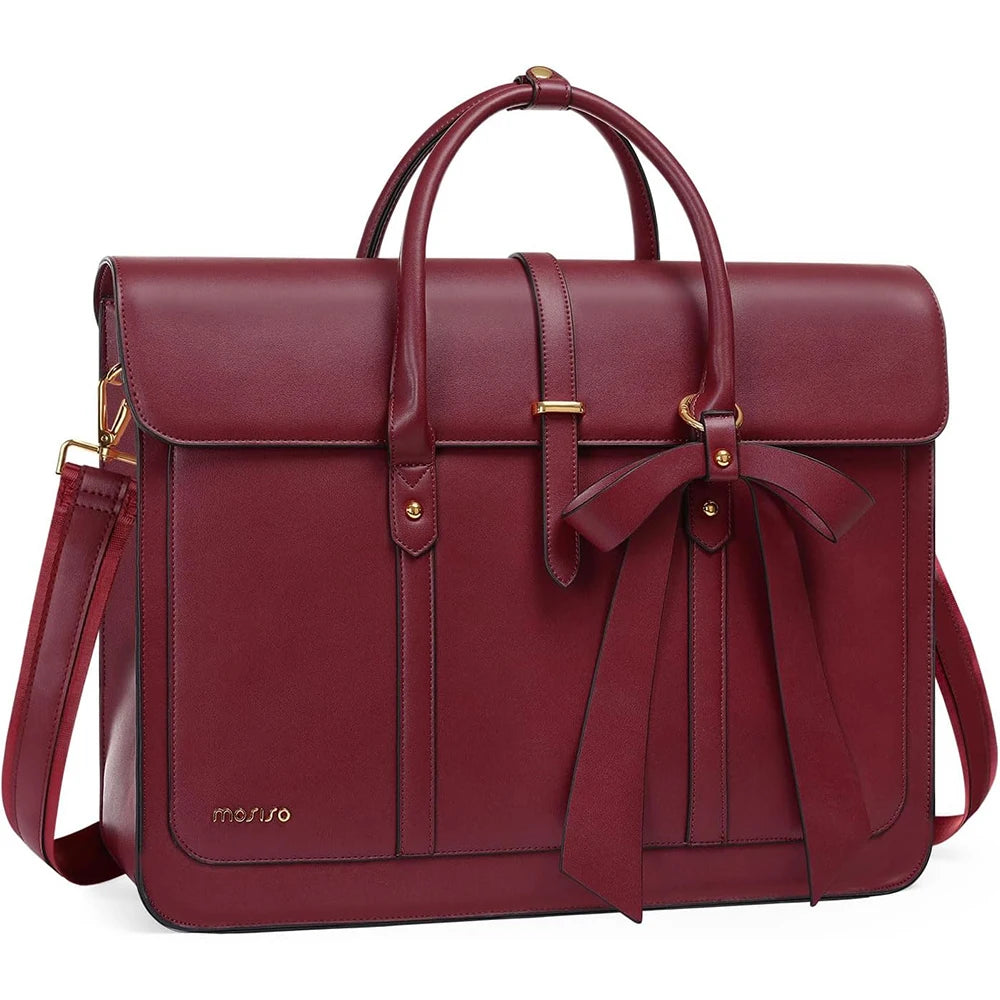 Sacoche ordinateur cuir vert 16 pouces