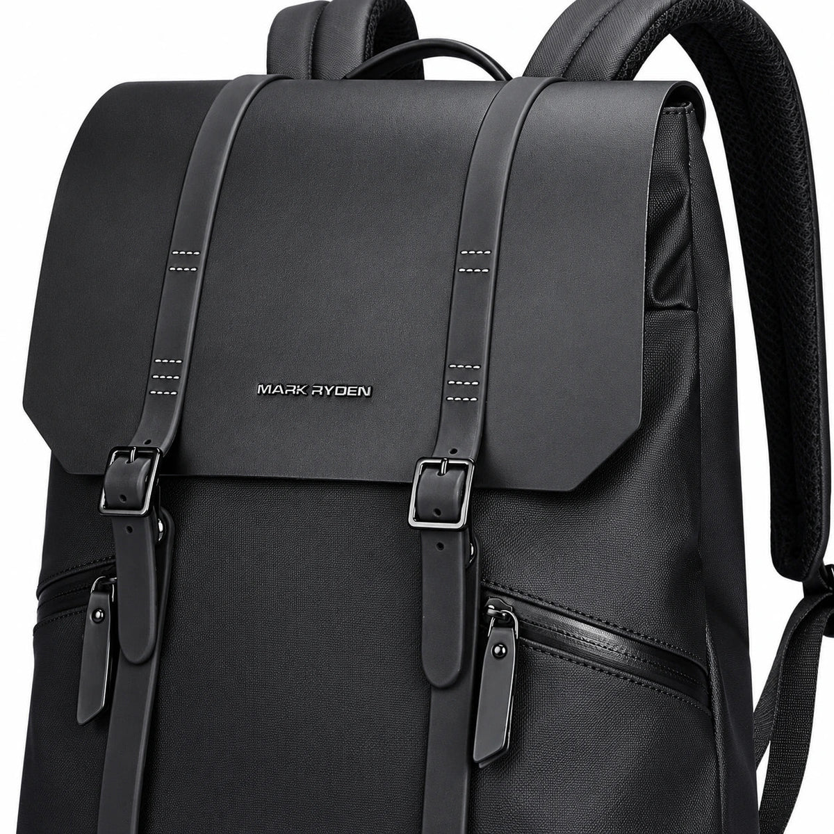 Détails des sangles, boucles et finitions du sac à dos ordinateur Le Classique