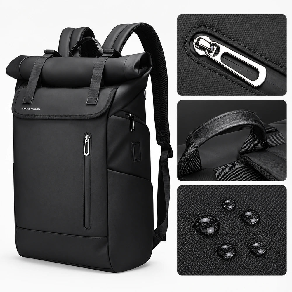 Détails du sac à dos ordinateur Roll Top Le Nomade Image