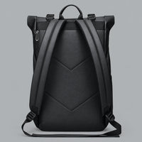 Le Nomade, sac à dos ordinateur Roll Top noir, vue de dos