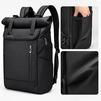 Poche latérale et matière du sac à dos ordinateur Roll Top Le Nomade