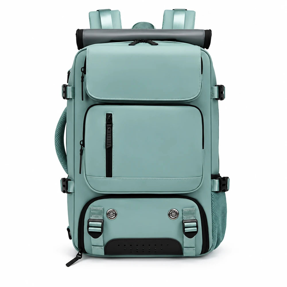 Sac à dos voyage ordinateur L’Escapade coloris vert, vue de face
